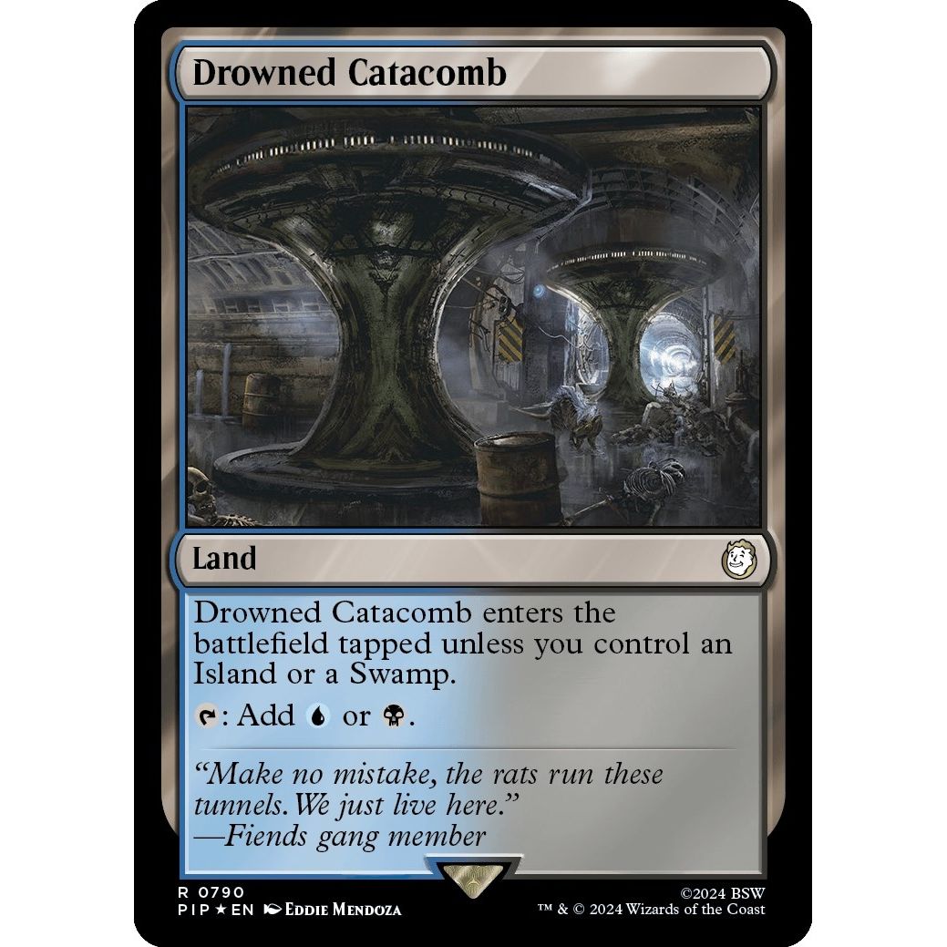 Image for Drowned Catacomb (Surge Foil) (790) (PIP) - Magic: The Gathering