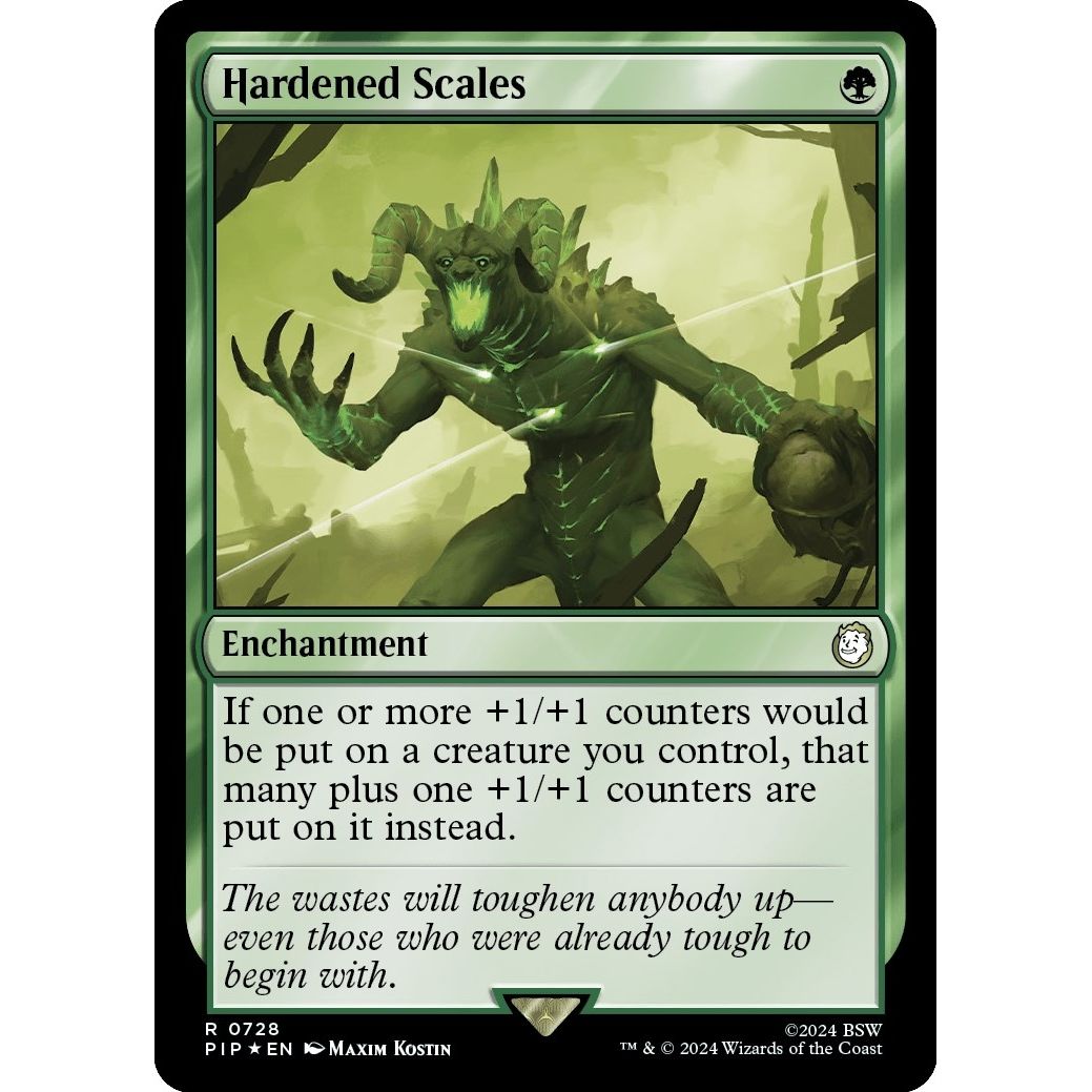 Image for Hardened Scales (Surge Foil) (728) (PIP) - Magic: The Gathering