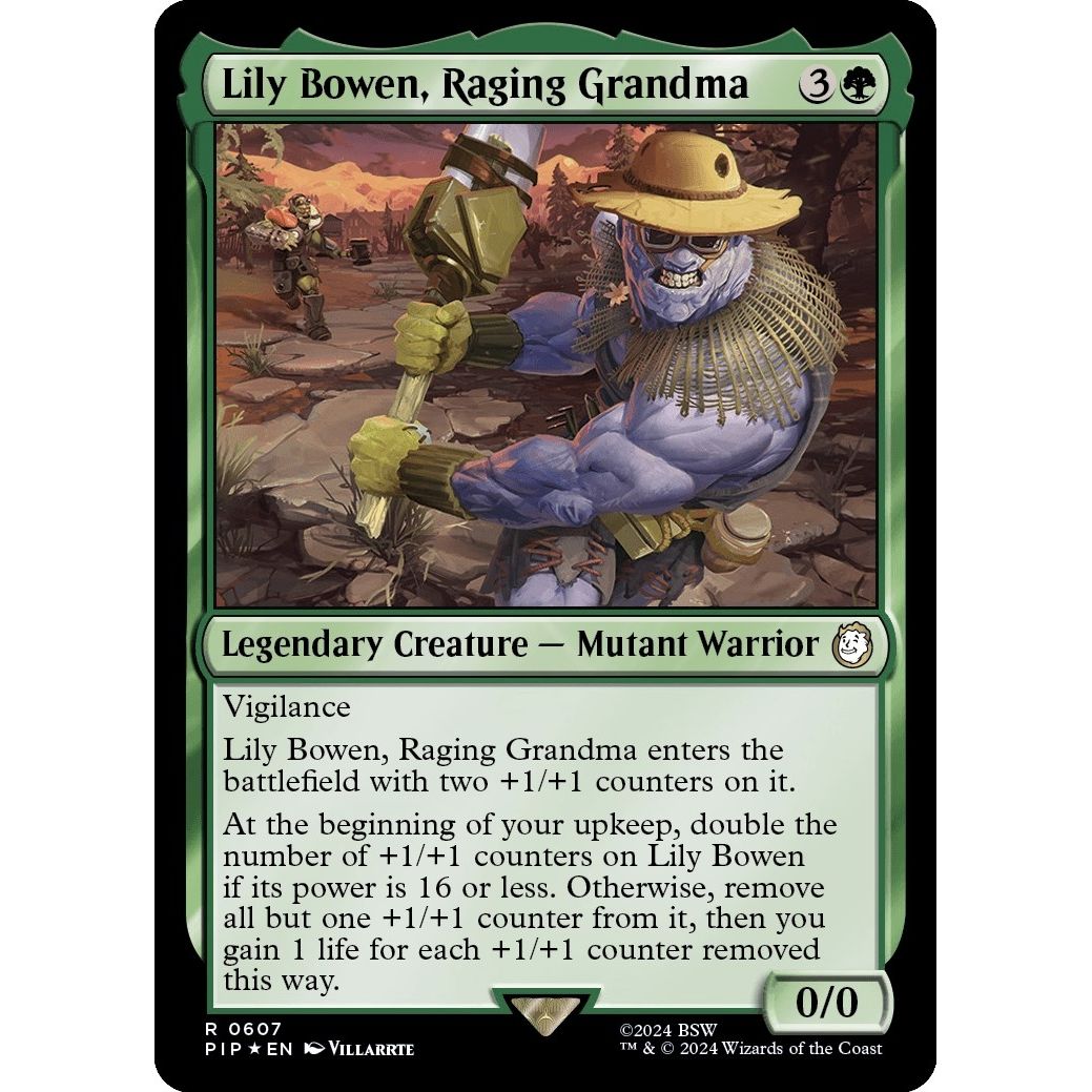 Image for Lily Bowen, Raging Grandma (Surge Foil) (607) (PIP) - Magic: The Gathering
