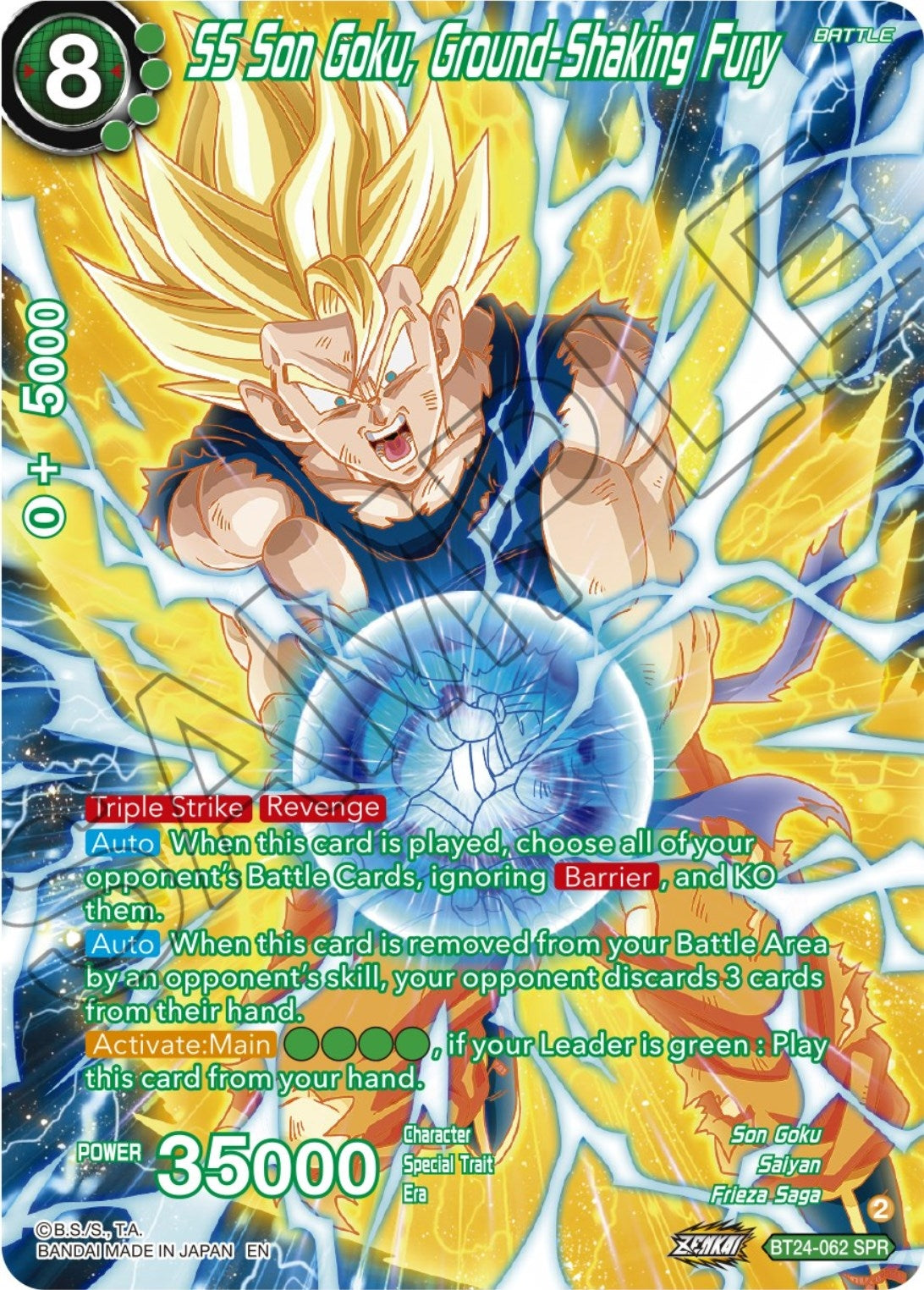 Image for SS Son Goku, Ground-Shaking Fury (SPR) (BT24-062) (BT24) - Dragon Ball Super: Masters