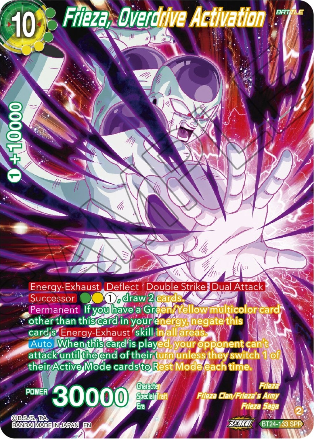 Image for Frieza, Overdrive Activation (SPR) (BT24-133) (BT24) - Dragon Ball Super: Masters