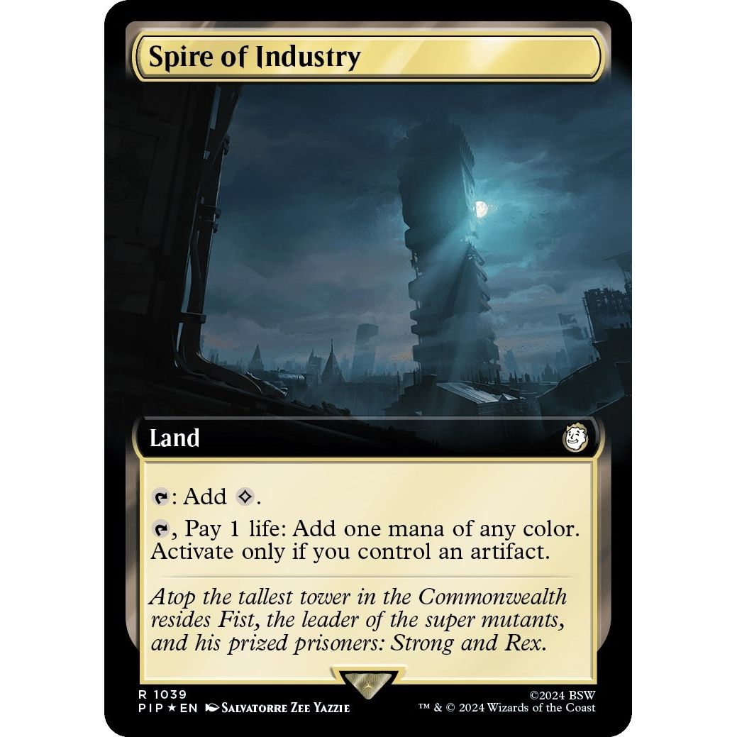 Image for Spire of Industry (Extended Art) (Surge Foil) (1039) (PIP) - Magic: The Gathering