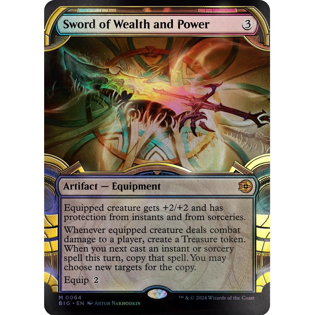 Image for Sword of Wealth and Power (Showcase) (Raised Foil) (64) (BIG) - Magic: The Gathering
