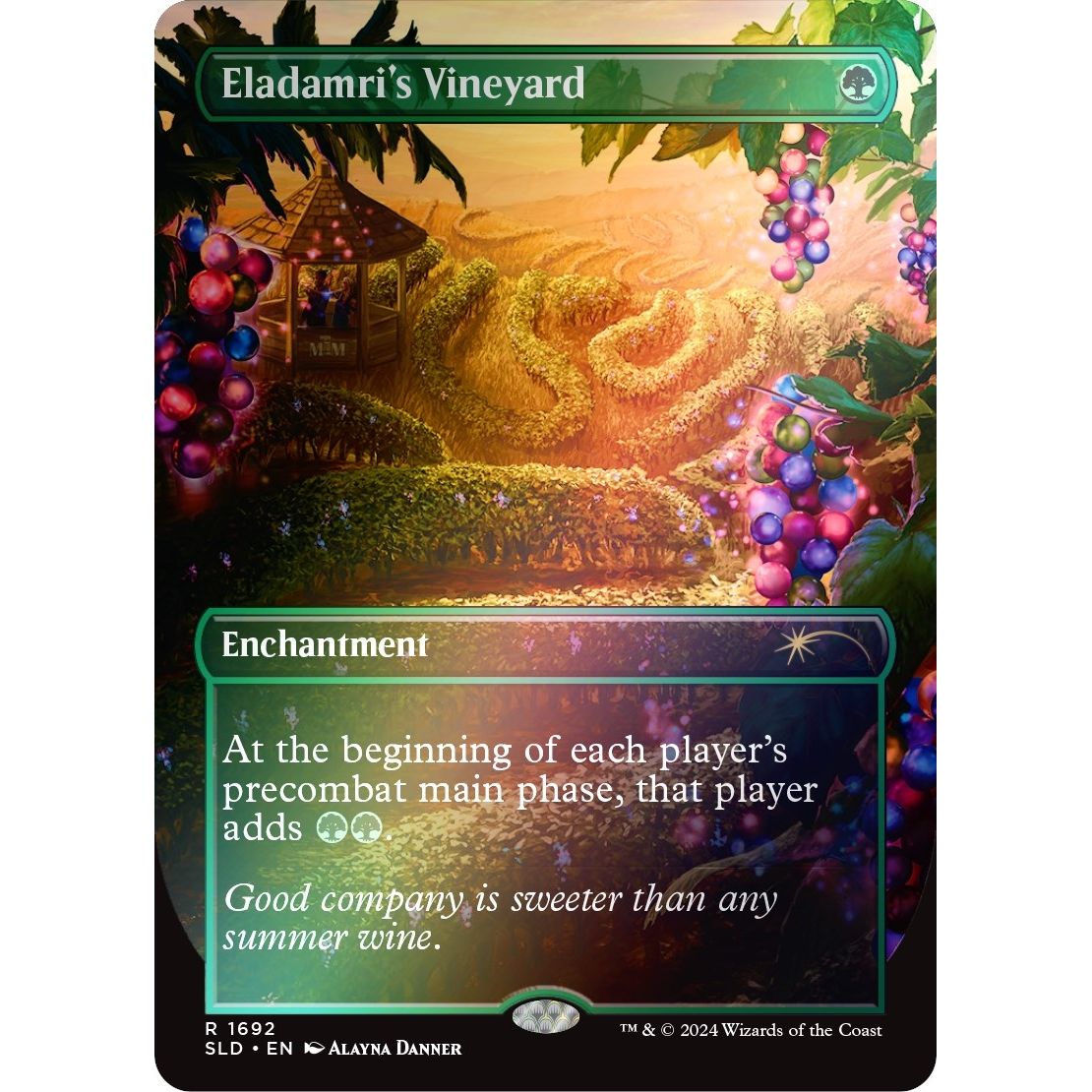 Image for Eladamri's Vineyard (Rainbow Foil) (1692) (SLD) - Magic: The Gathering
