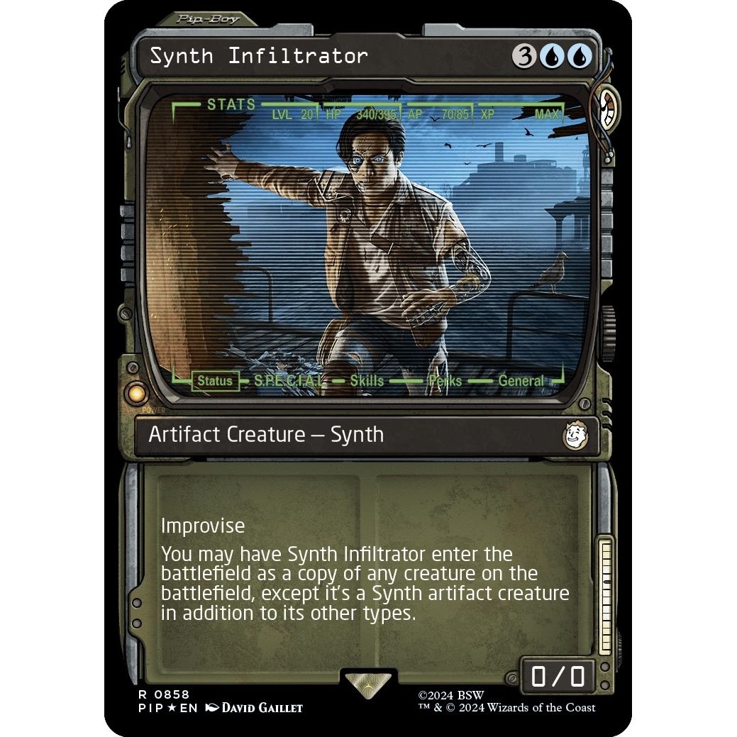 Image for Synth Infiltrator (Showcase) (Surge Foil) (858) (PIP) - Magic: The Gathering