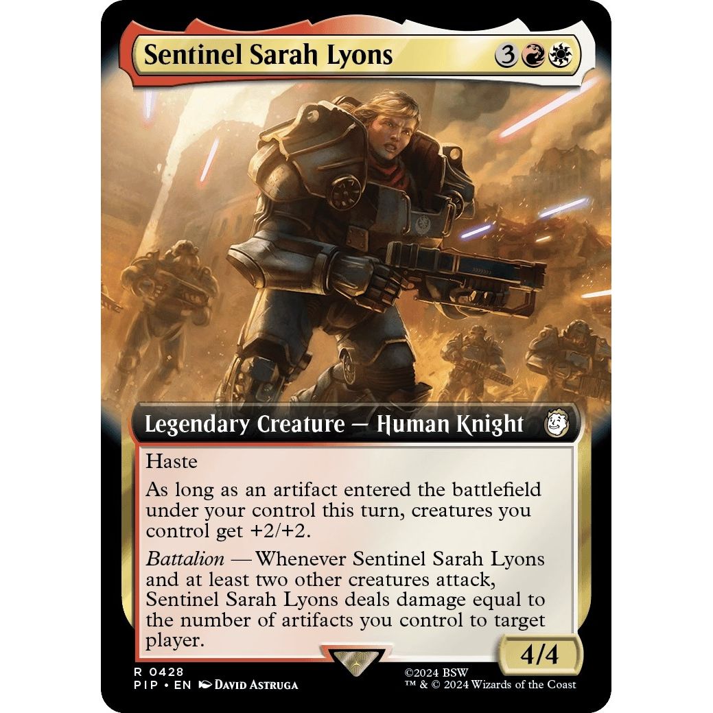 Image for Sentinel Sarah Lyons (Extended Art) (428) (PIP) - Magic: The Gathering