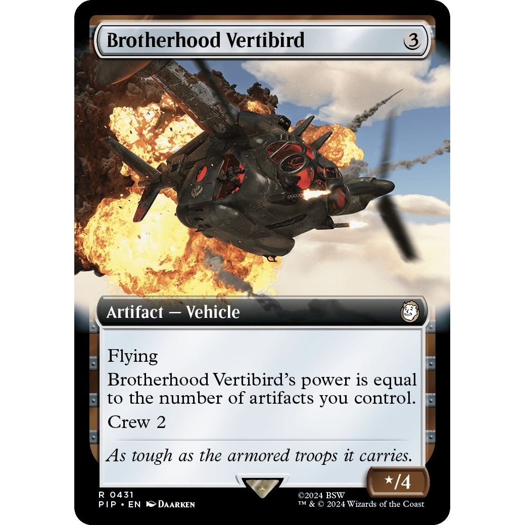 Image for Brotherhood Vertibird (Extended Art) (431) (PIP) - Magic: The Gathering