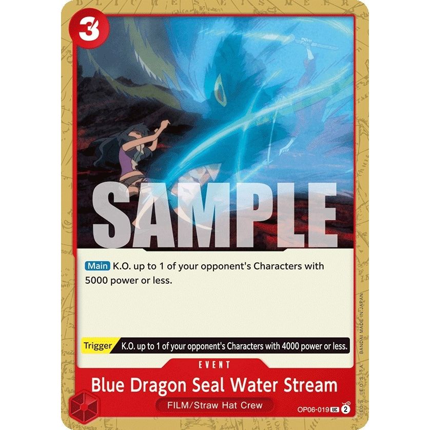 Image for Blue Dragon Seal Water Stream (OP06-019) (OP06) - One Piece Card Game