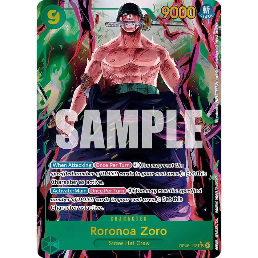 Image for Roronoa Zoro (Alternate Art) (OP06-118) (OP06) - One Piece Card Game