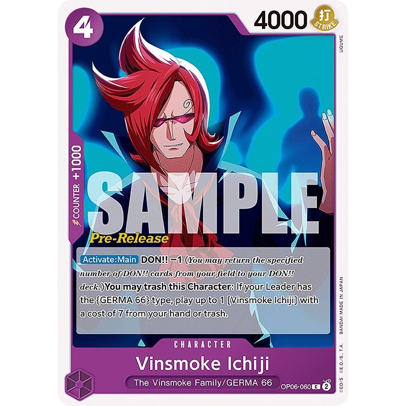 Image for Vinsmoke Ichiji (060) (OP06-060) (OP06 PRE) - One Piece Card Game