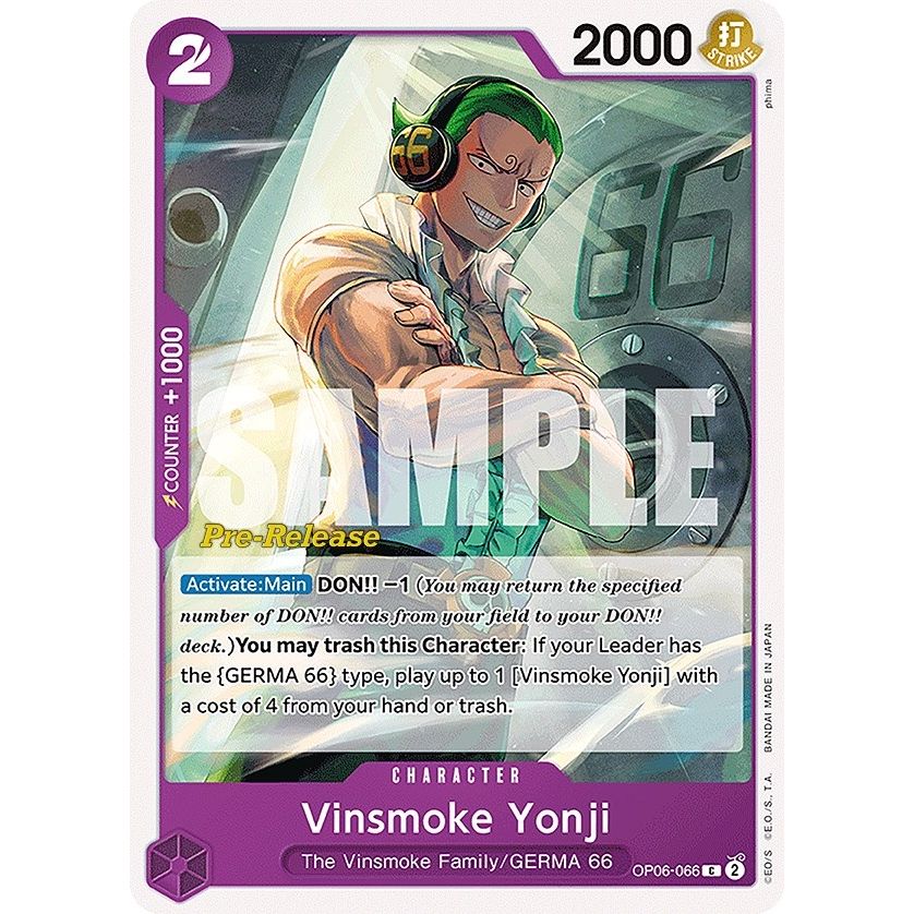 Image for Vinsmoke Yonji (066) (OP06-066) (OP06 PRE) - One Piece Card Game