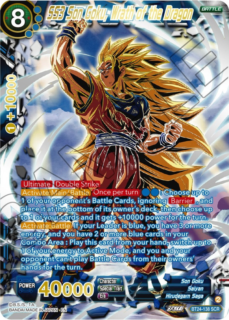 Image for SS3 Son Goku, Wrath of the Dragon (Collector Booster Gold) (BT24-138) (BT24) - Dragon Ball Super: Masters