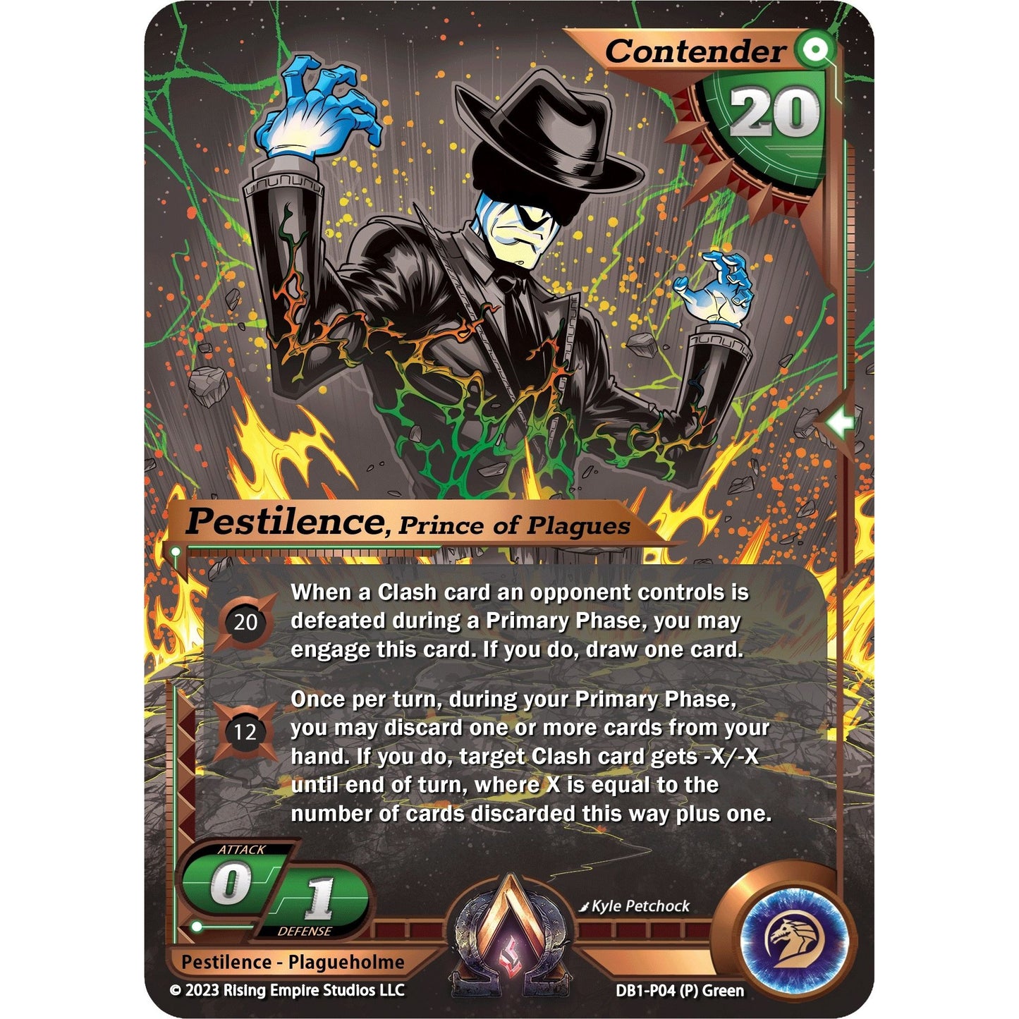 Image for Pestilence, Prince of Plagues (Monochrome) (DB1-P04) (DB1) - Alpha Clash