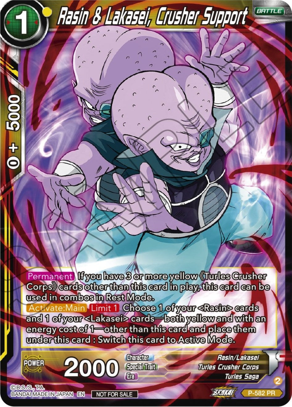 Image for Rasin & Lakasei, Crusher Support (Zenkai Series Tournament Pack Vol.7) (P-582) (TPR) - Dragon Ball Super: Masters