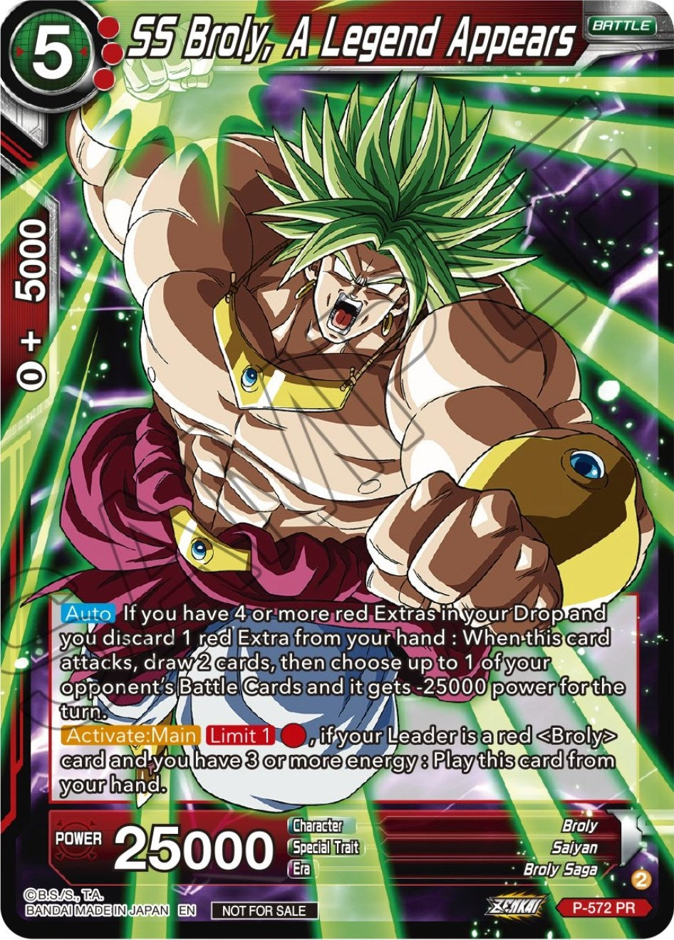 Image for SS Broly, A Legend Appears (Zenkai Series Tournament Pack Vol.7) (P-572) (TPR) - Dragon Ball Super: Masters