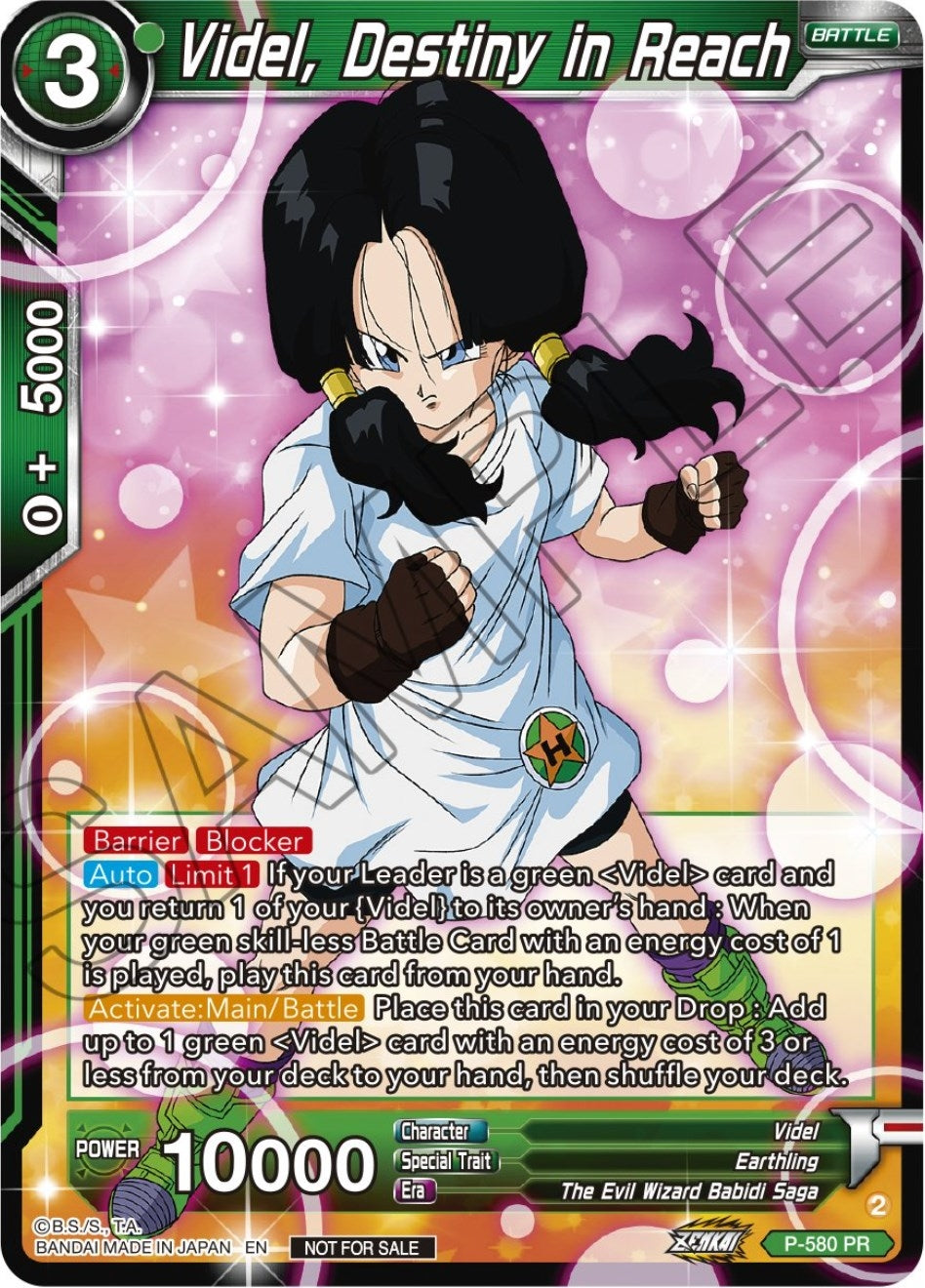 Image for Videl, Destiny in Reach (Zenkai Series Tournament Pack Vol.7) (P-580) (TPR) - Dragon Ball Super: Masters