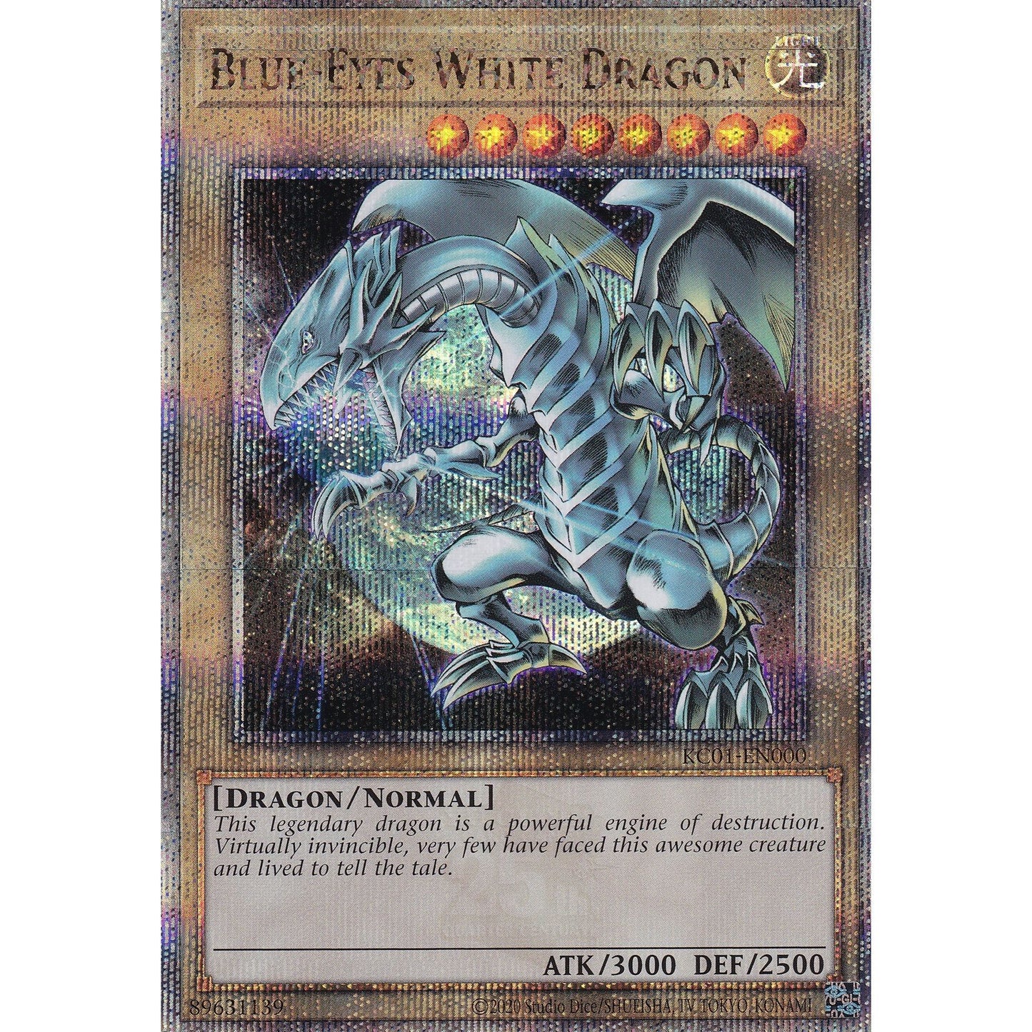 Image for Blue-Eyes White Dragon (Quarter Century Secret Rare) (KC01-EN000) (KC01) - YuGiOh