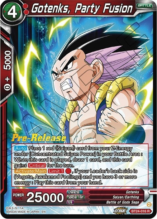 Image for Gotenks, Party Fusion (BT24-016) (BT24_PR) - Dragon Ball Super: Masters