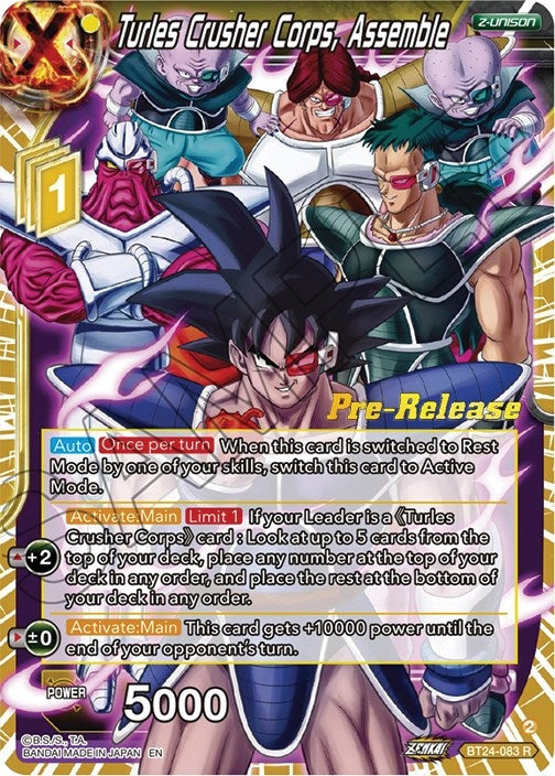Image for Turles Crusher Corps, Assemble (BT24-083) (BT24_PR) - Dragon Ball Super: Masters