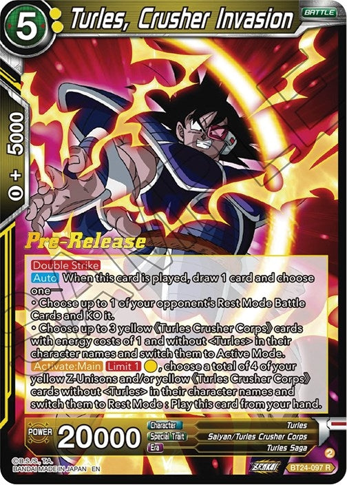 Image for Turles, Crusher Invasion (BT24-097) (BT24_PR) - Dragon Ball Super: Masters
