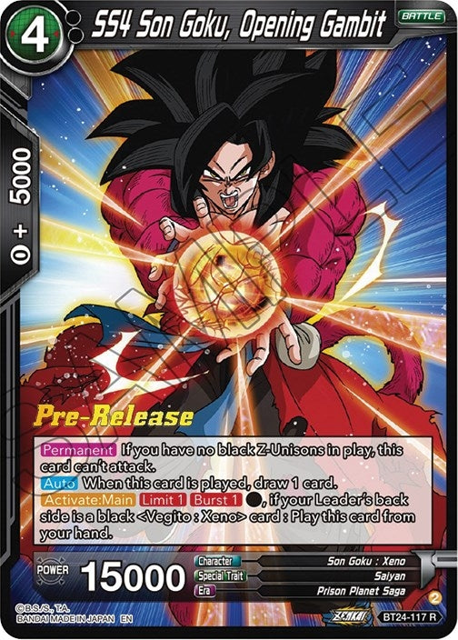 Image for SS4 Son Goku, Opening Gambit (BT24-117) (BT24_PR) - Dragon Ball Super: Masters