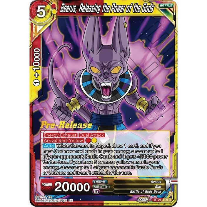 Image for Beerus, Releasing the Power of the Gods (BT24-129) (BT24_PR) - Dragon Ball Super: Masters