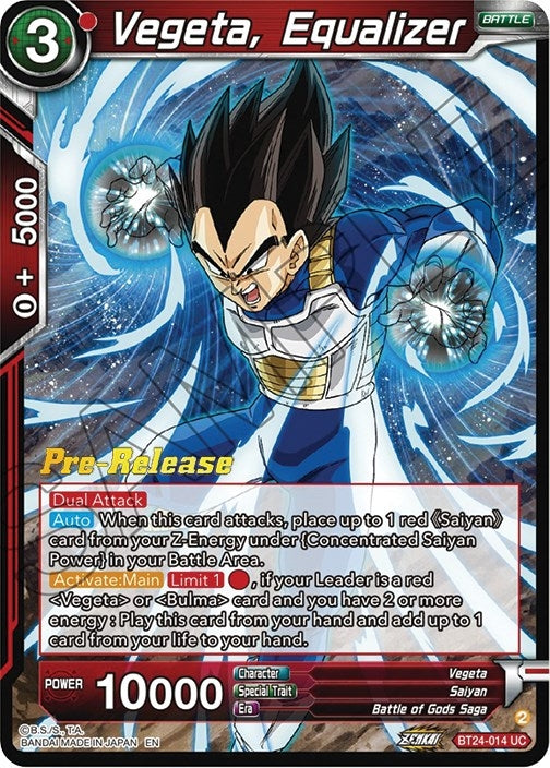Image for Vegeta, Equalizer (BT24-014) (BT24_PR) - Dragon Ball Super: Masters