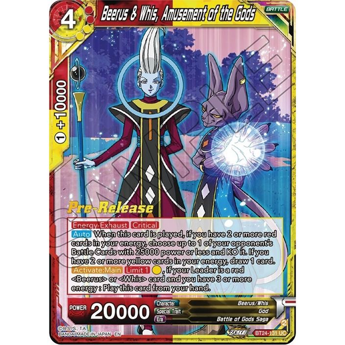 Image for Beerus & Whis, Amusement of the Gods (BT24-131) (BT24_PR) - Dragon Ball Super: Masters
