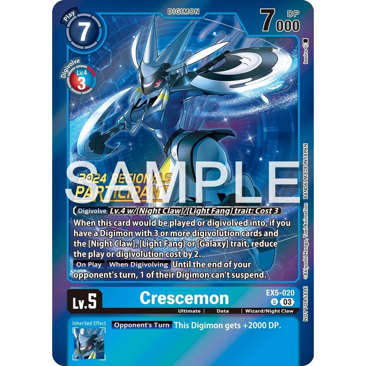 Image for Crescemon (2024 Regionals Participant) (EX5-020 U) (EX05) - Digimon Card Game
