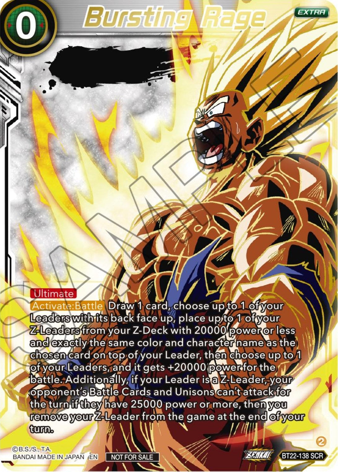 Image for Bursting Rage (Serial Numbered) (BT22-138) (TPR) - Dragon Ball Super: Masters