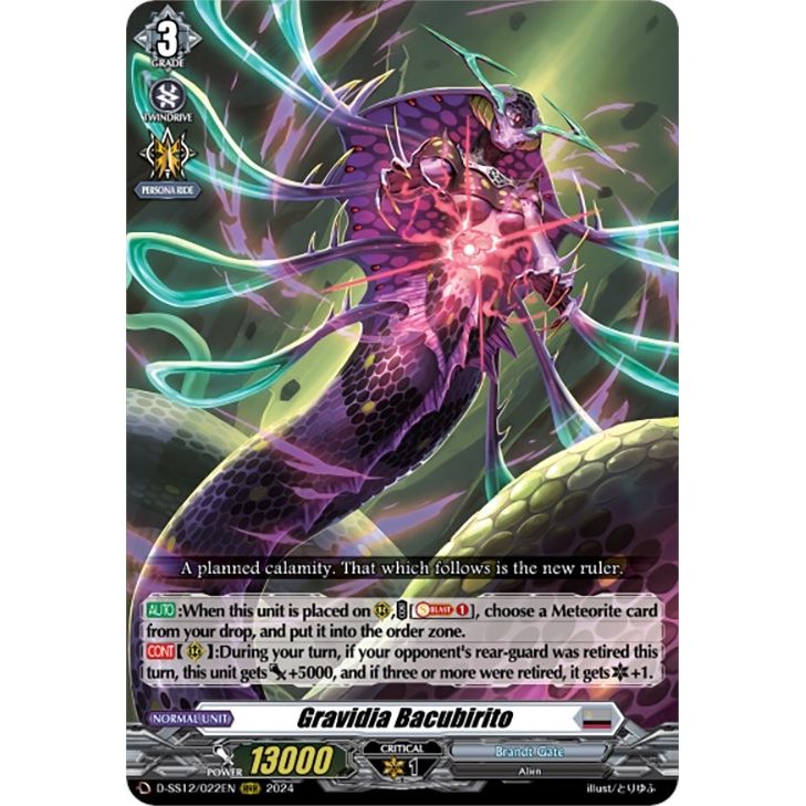 Image for Gravidia Bacubirito (D-SS12/022EN) (D-SS12) - Cardfight Vanguard