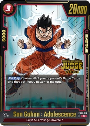 Image for Son Gohan : Adolescence (Judge Pack (Store Judge) 01) (FB01-016) (DBSFW_TPR) - Dragon Ball Super: Fusion World