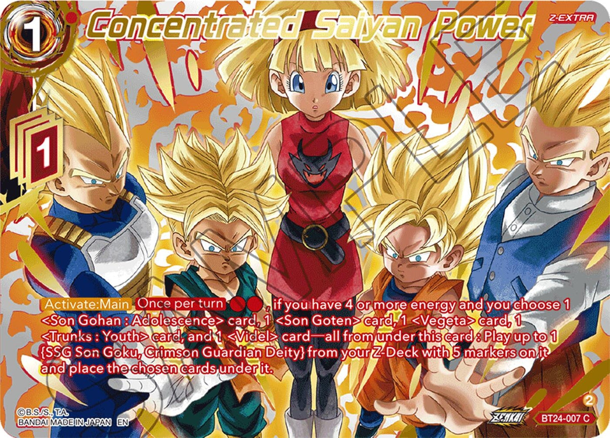 Image for Concentrated Saiyan Power (Collector Booster Gold) (BT24-007) (BT24) - Dragon Ball Super: Masters