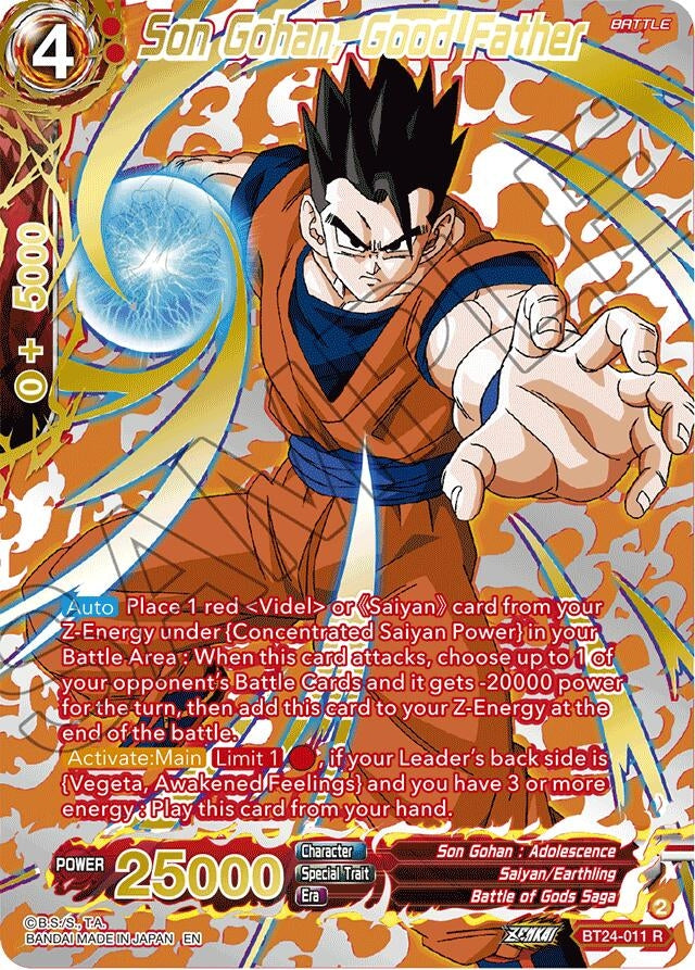 Image for Son Gohan, Good Father (Collector Booster Gold) (BT24-011) (BT24) - Dragon Ball Super: Masters