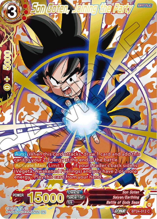 Image for Son Goten, Joining the Party (Collector Booster Gold) (BT24-012) (BT24) - Dragon Ball Super: Masters