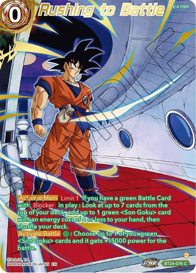 Image for Rushing to Battle (Collector Booster Gold) (BT24-076) (BT24) - Dragon Ball Super: Masters