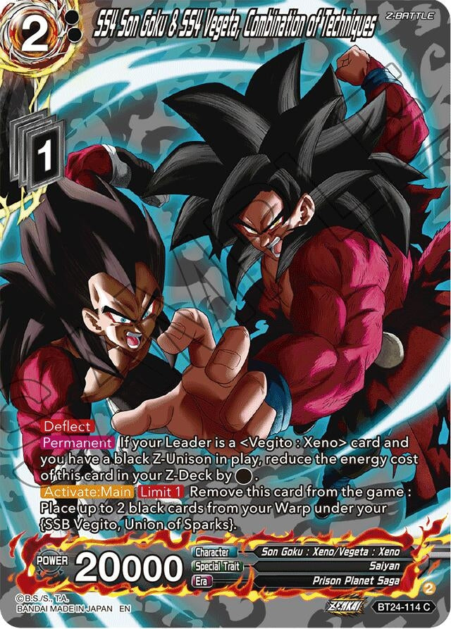 Image for SS4 Son Goku & SS4 Vegeta, Combination of Techniques (Collector Booster Silver) (BT24-114) (BT24) - Dragon Ball Super: Masters