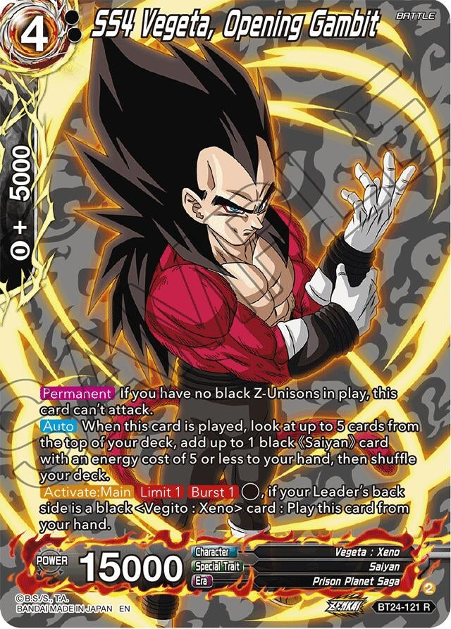 Image for SS4 Vegeta, Opening Gambit (Collector Booster Silver) (BT24-121) (BT24) - Dragon Ball Super: Masters