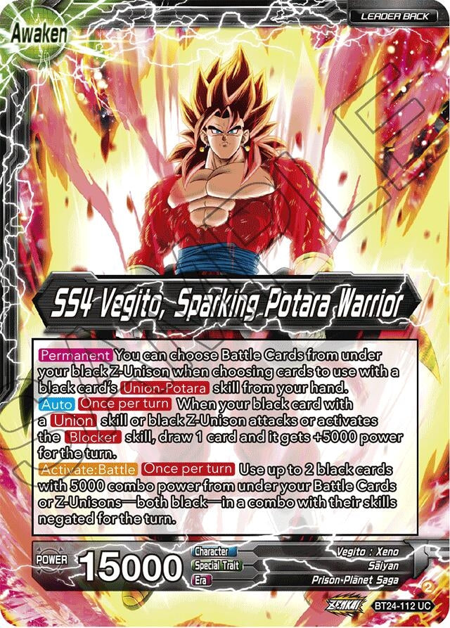 Image for SS4 Son Goku & SS4 Vegeta // SS4 Vegito, Sparking Potara Warrior (Collector Booster Foil) (BT24-112) (BT24) - Dragon Ball Super: Masters