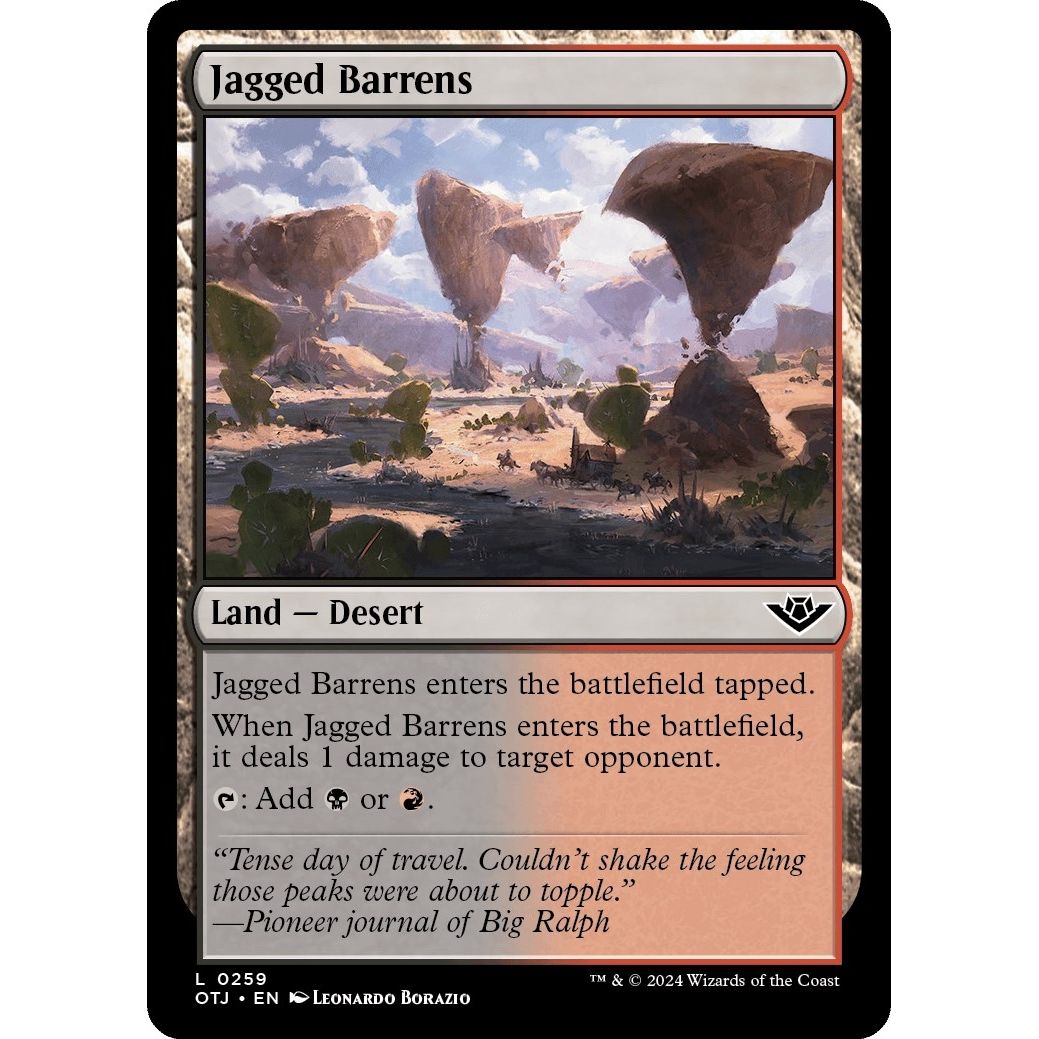 Image for Jagged Barrens (259) (OTJ) - Magic: The Gathering