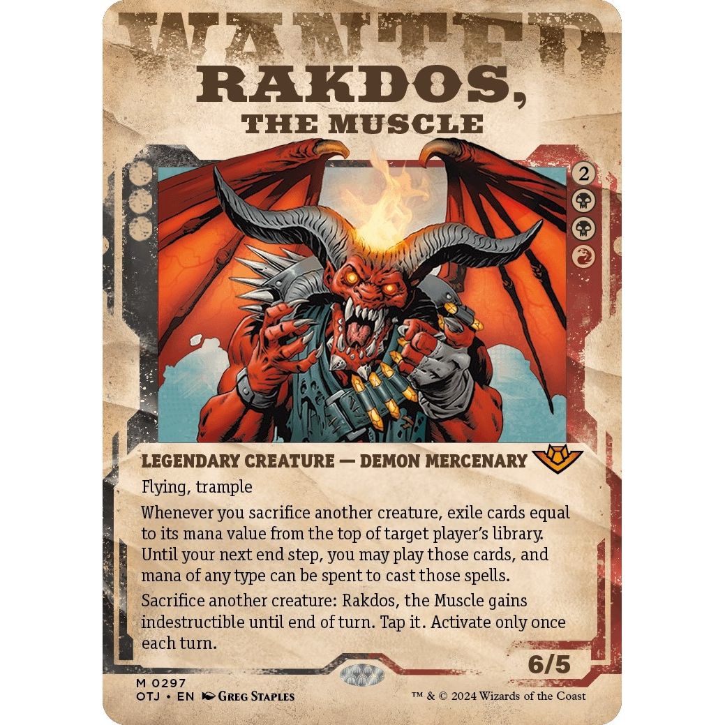 Image for Rakdos, the Muscle (Showcase) (297) (OTJ) - Magic: The Gathering
