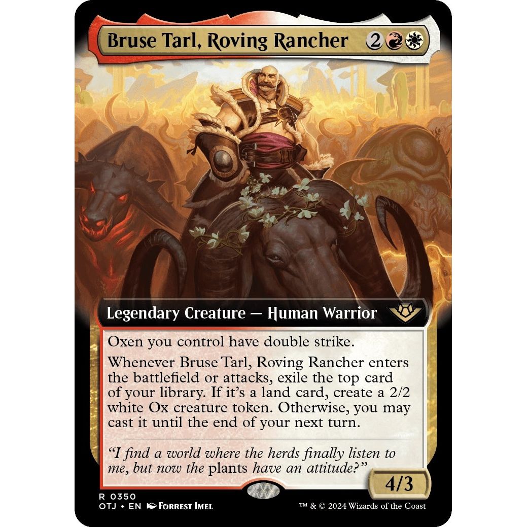 Image for Bruse Tarl, Roving Rancher (Extended Art) (350) (OTJ) - Magic: The Gathering