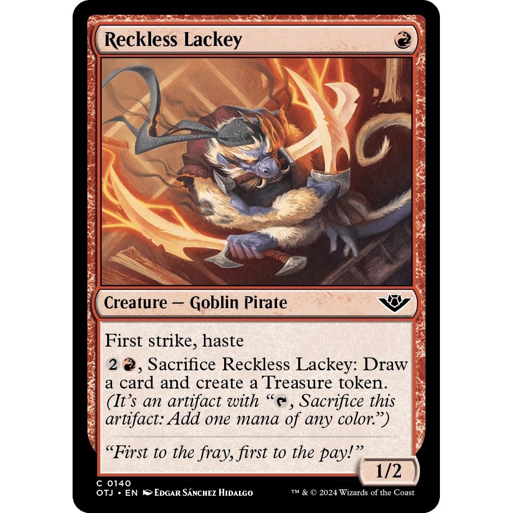 Image for Reckless Lackey (140) (OTJ) - Magic: The Gathering