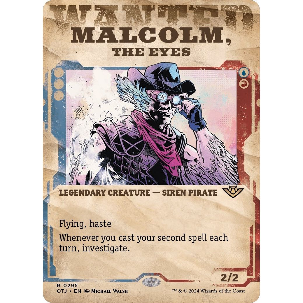 Image for Malcolm, the Eyes (Showcase) (295) (OTJ) - Magic: The Gathering