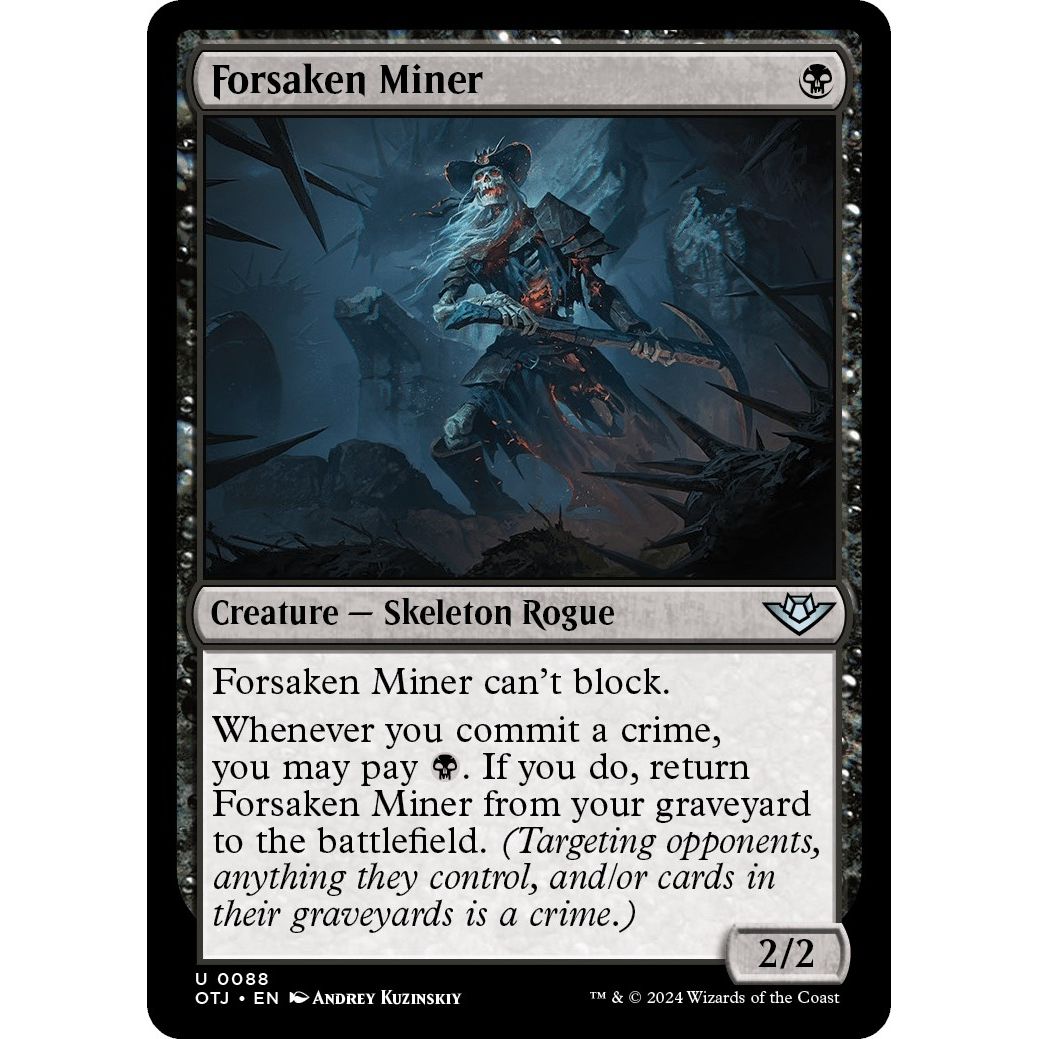 Image for Forsaken Miner (88) (OTJ) - Magic: The Gathering