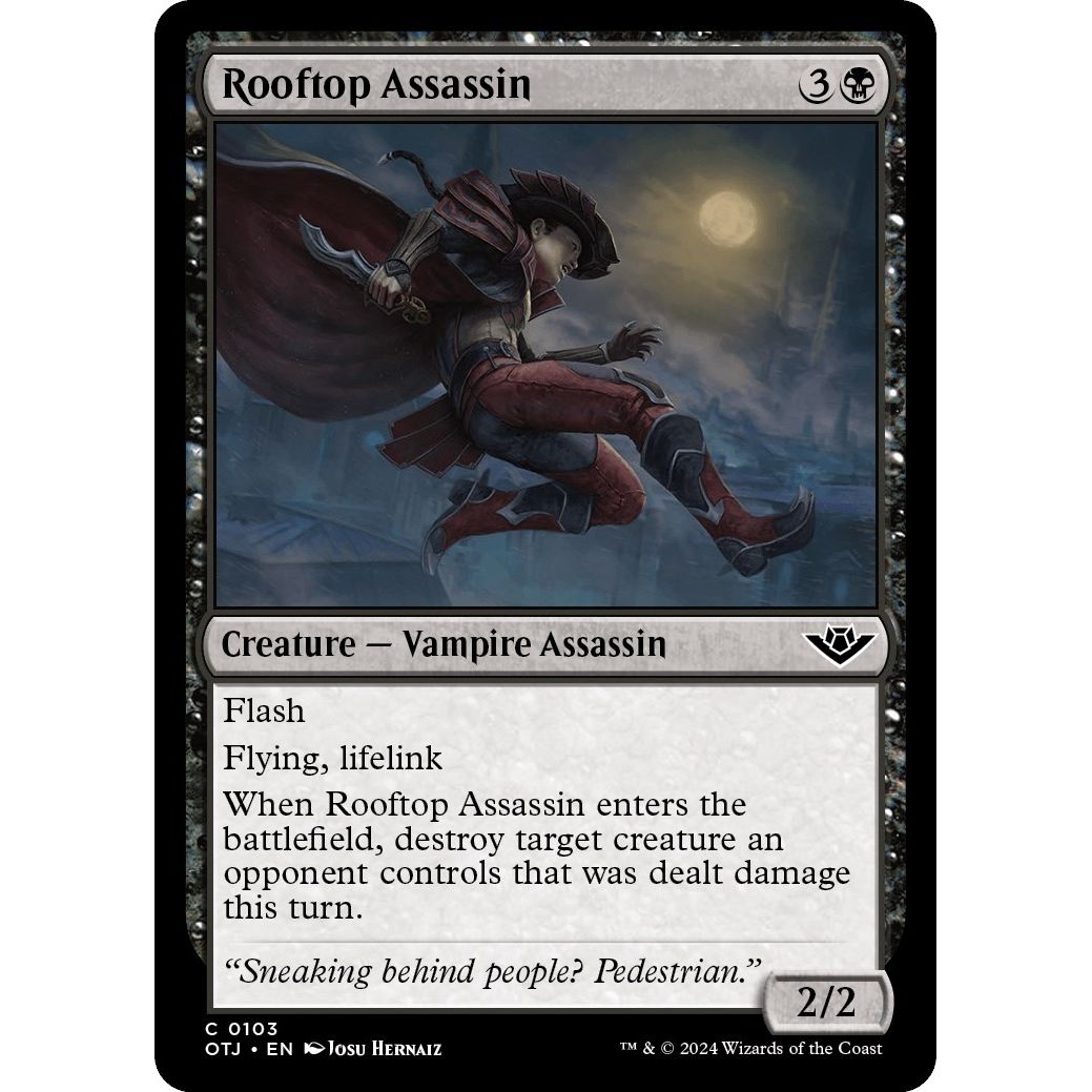 Image for Rooftop Assassin (103) (OTJ) - Magic: The Gathering