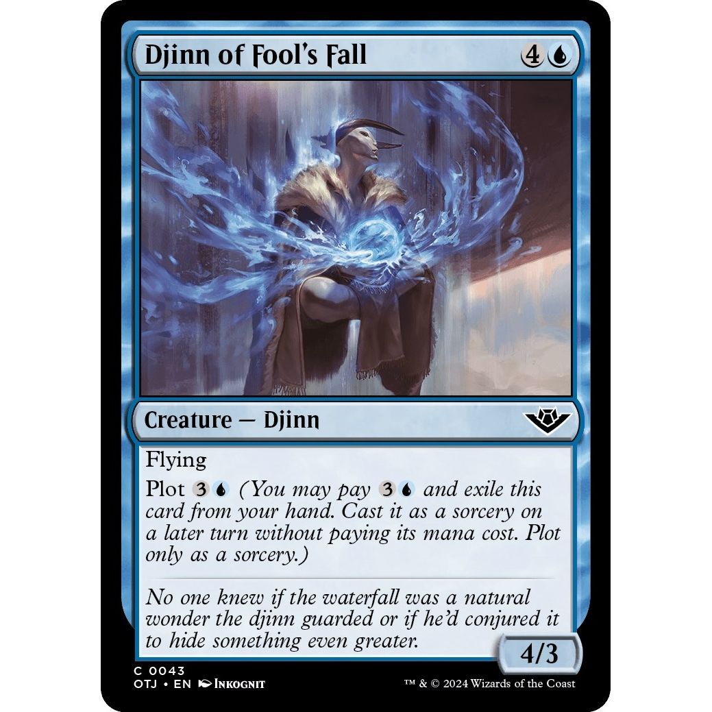 Image for Djinn of Fool's Fall (43) (OTJ) - Magic: The Gathering