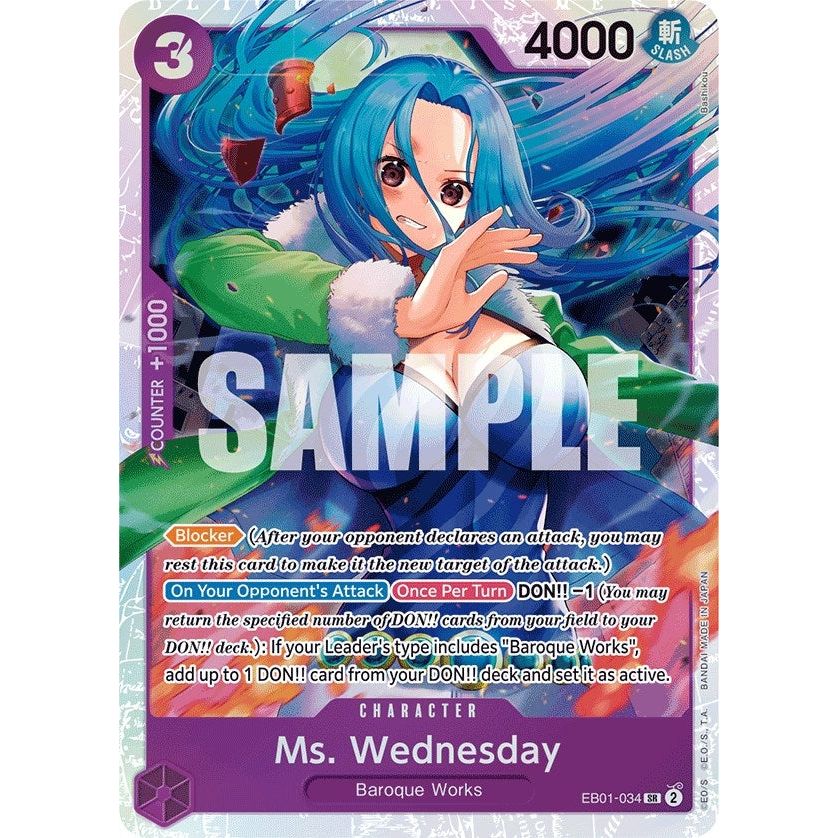 Image for Ms. Wednesday (EB01-034) (EB-01) - One Piece Card Game