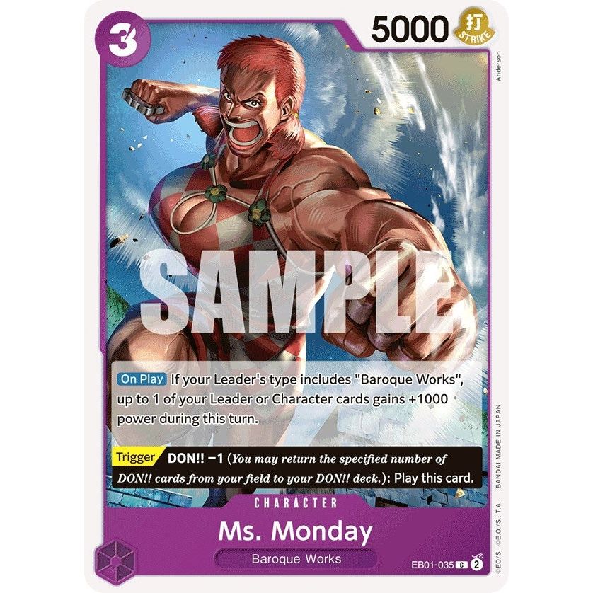 Image for Ms. Monday (EB01-035) (EB-01) - One Piece Card Game
