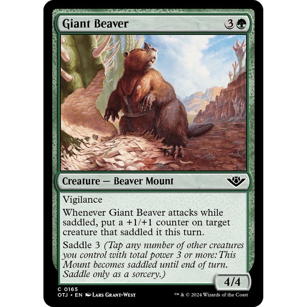 Image for Giant Beaver (165) (OTJ) - Magic: The Gathering